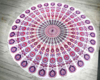 Round beach mat picnic cloth towel beach sunscreen warm shawl