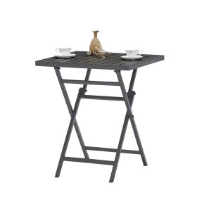 Modern outdoor plastic wood folding table and chair,Garden Furniture 3PCS(Table)