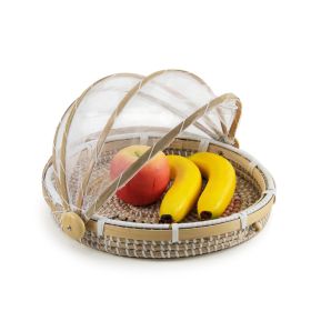 Seagrass Dome Food Tent | Food Covers For Outside - Fruit Picnic Basket for Kitchen
